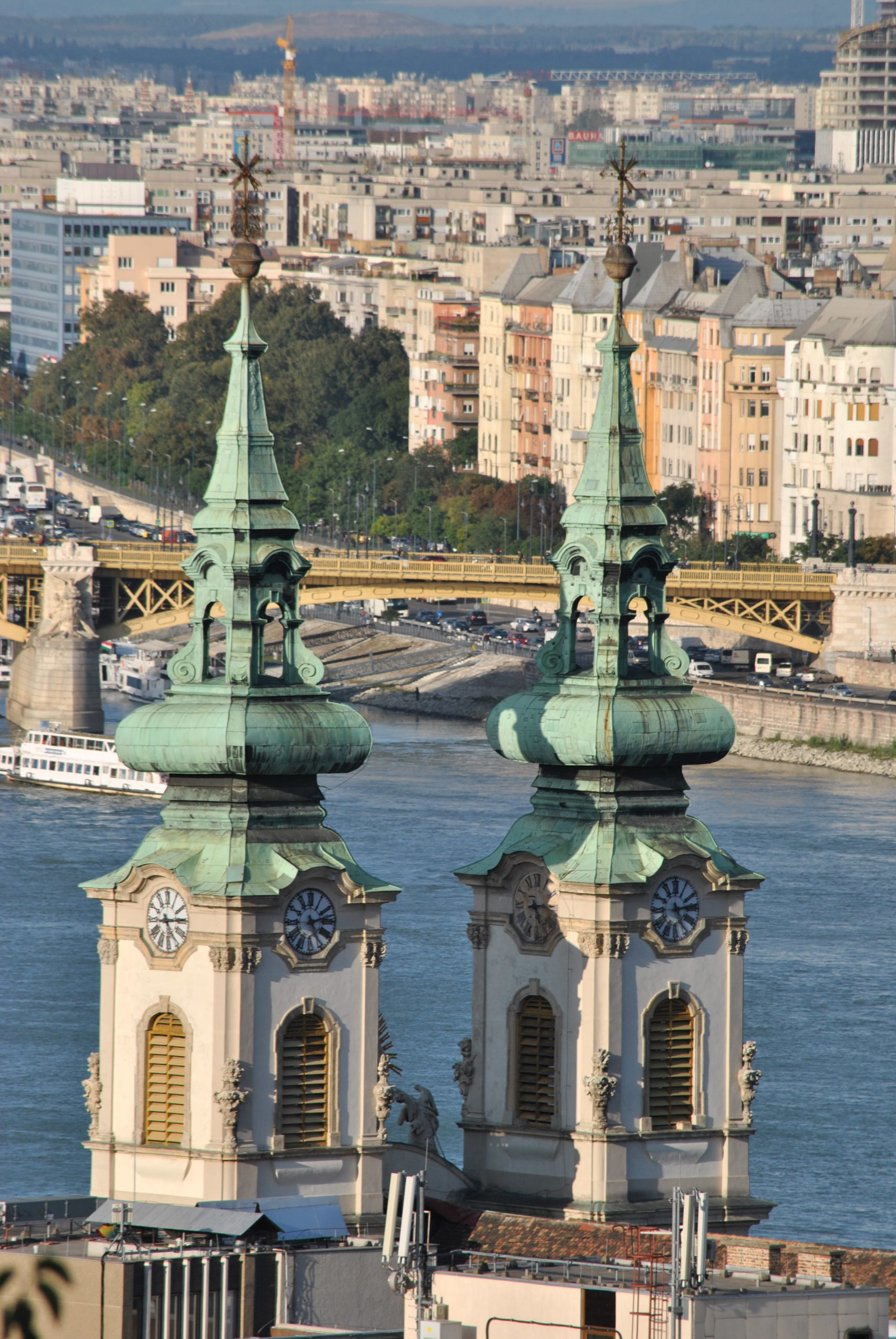 Saint Anne's on the Buda side of Budapest | Towers | View of Budapest | Budapest Bridge