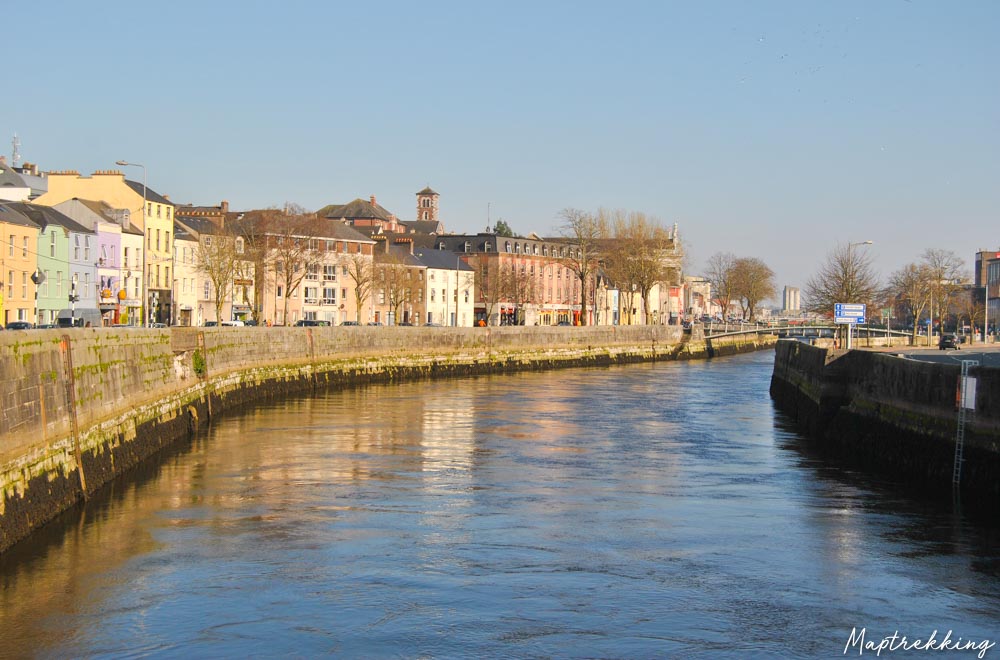 Go on the free walking tour Cork look at the blue river lee in Cork City Ireland